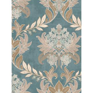 Seabrook Designs HE50712 Heritage Acrylic Coated Floral Wallpaper